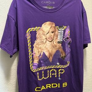 Cardi B Hot Topic Purple WAP Graphic T-Shirt Size XL